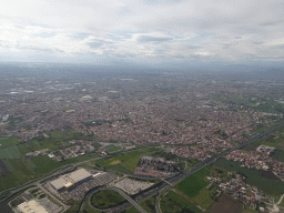 The city of Afragola, viewed from the airplane to Eindhoven