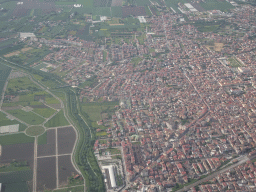 The town of Acerra, viewed from the airplane to Eindhoven