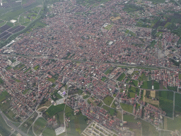 The town of Acerra, viewed from the airplane to Eindhoven