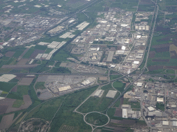 The Marcianise Industrial Zone, viewed from the airplane to Eindhoven