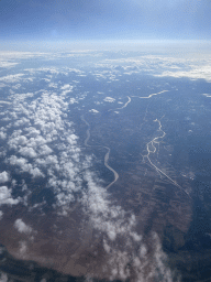 The Po river, viewed from the airplane to Eindhoven