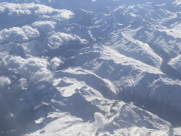 The Alps mountains, viewed from the airplane to Eindhoven