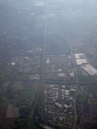 The city of Weert, viewed from the airplane to Eindhoven