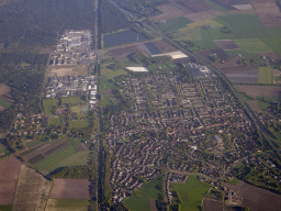 The town of Maarheeze, viewed from the airplane to Eindhoven
