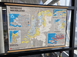 Map with dams in the Netherlands at the Delta Expo at the Deltapark Neeltje Jans