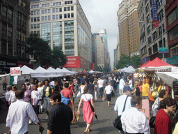 Market in front of Manhattan Mall, on the Avenue of the Americas