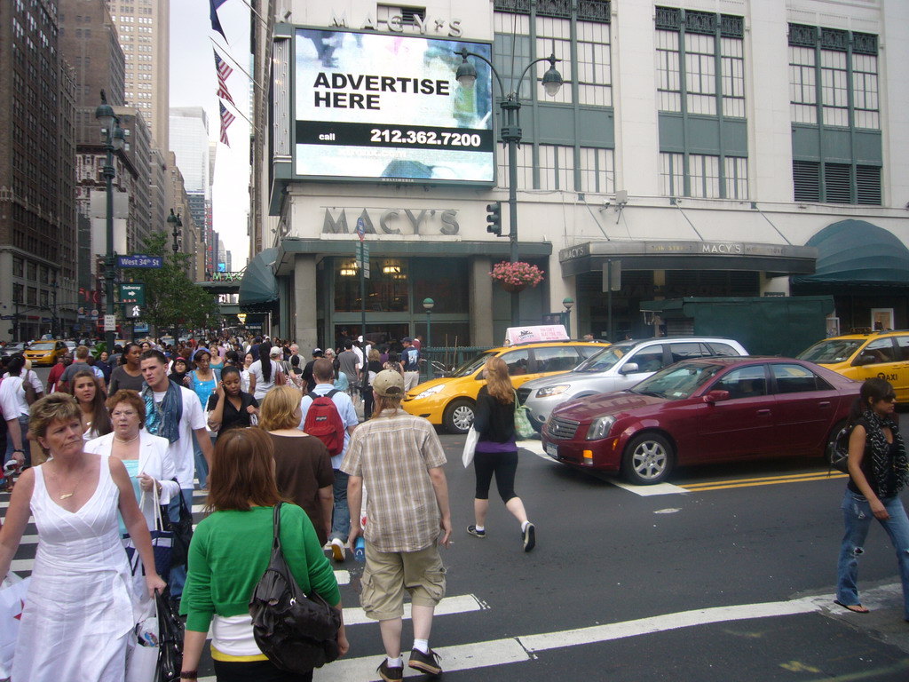 Miaomiao in front of Macy`s, Herald Square