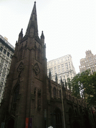 Trinity Church, at the intersection of Broadway and Wall Street