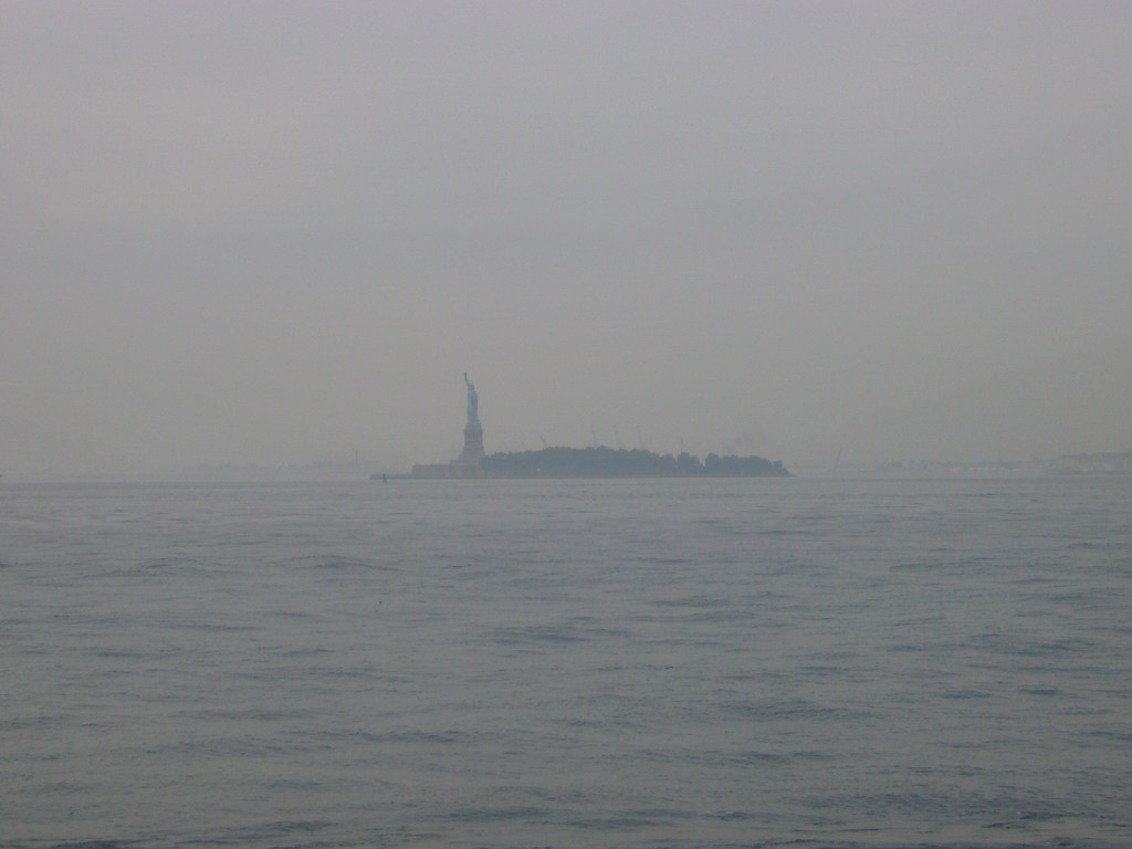 Liberty Island with the Statue of Liberty, from Battery Park