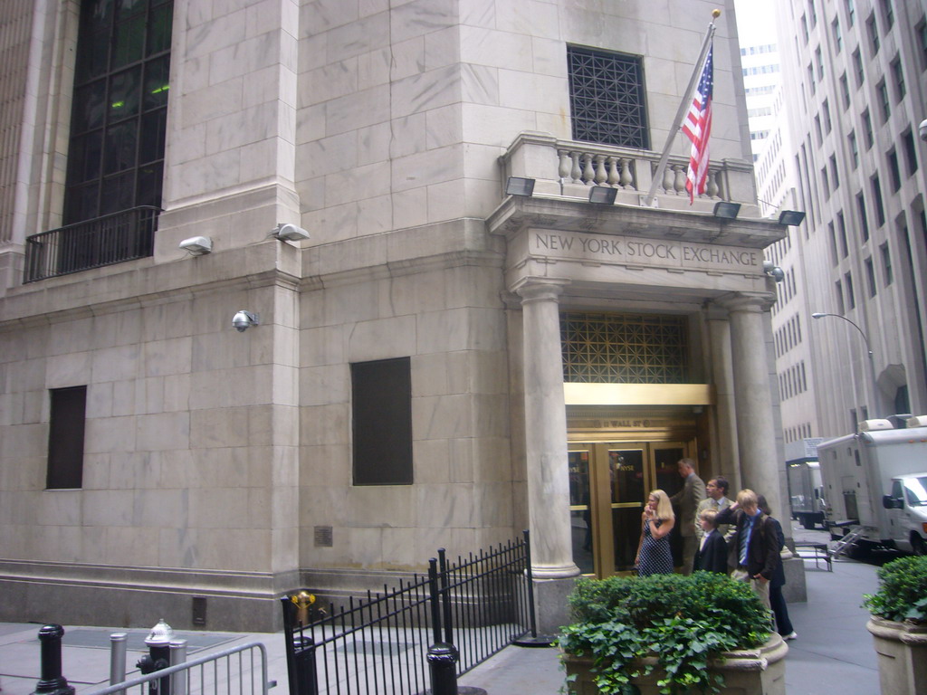 The New York Stock Exchange at Wall Street