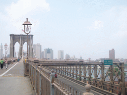 The Brooklyn side of the Brooklyn Bridge