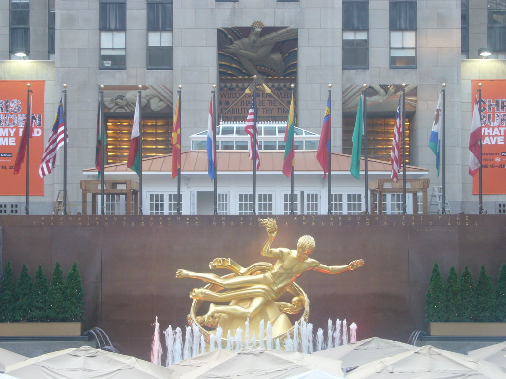 The Prometheus statue at Rockefeller Plaza