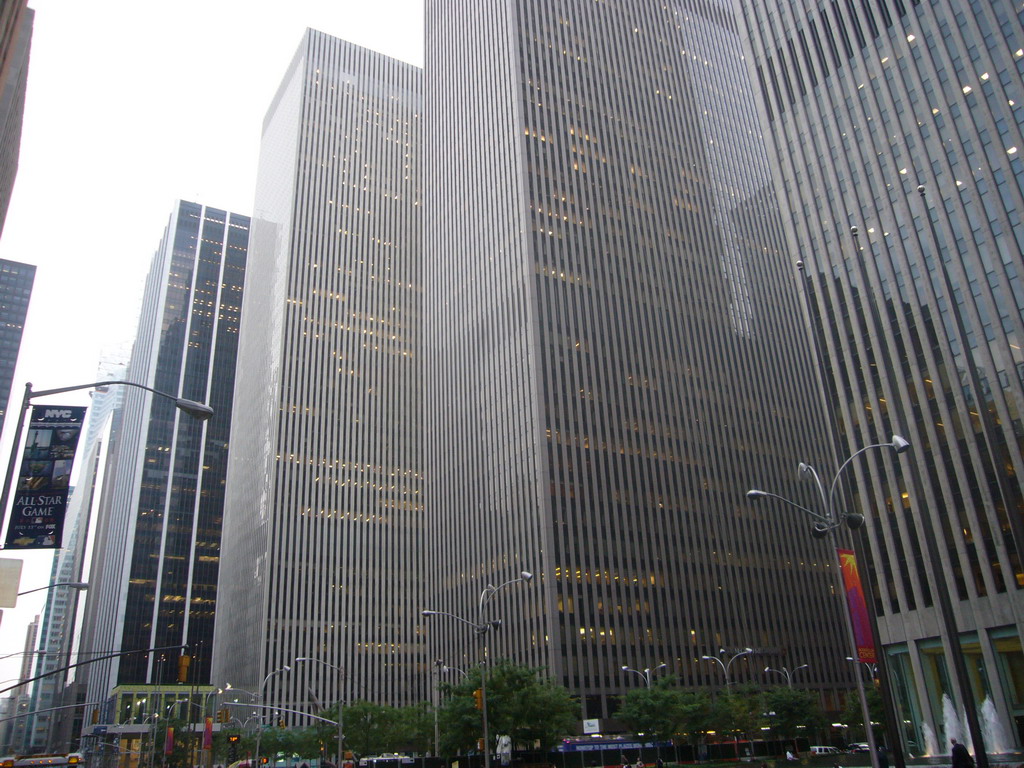 Skyscrapers at the Avenue of the Americas, behind Rockefeller Center