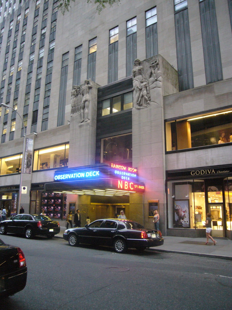 Entrance to the NBC Studios Observation Deck at Rockefeller Center