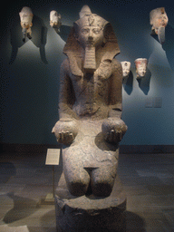 Egyptian statue, in the Metropolitan Museum of Art