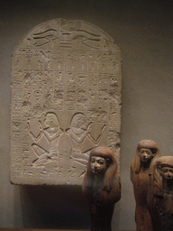 Egyptian inscriptions and statues, in the Metropolitan Museum of Art