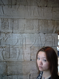 Miaomiao inside the Temple of Dendur, in the Metropolitan Museum of Art