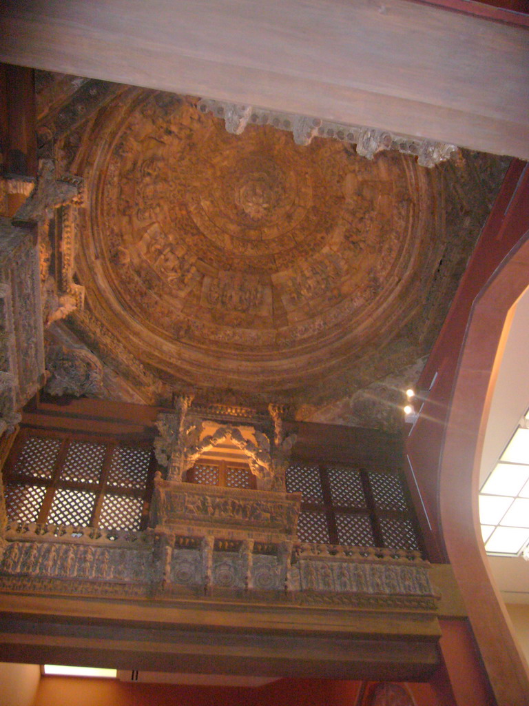 The ceiling of a replica of a Buddhist Temple, in the Metropolitan Museum of Art
