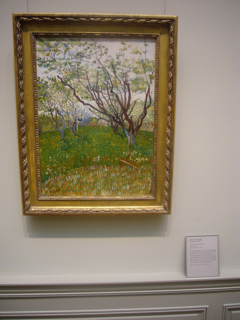 The painting `The Flowering Orchard` by Vincent van Gogh, in the Metropolitan Museum of Art