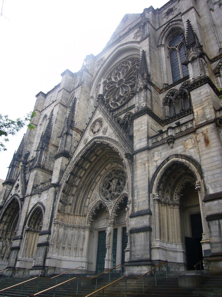 The front of the Cathedral of Saint John the Divine