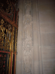 Carvings of angels in St. Savior`s Chapel, in the Cathedral of Saint John the Divine