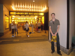 Tim in front of the Minskoff Theatre