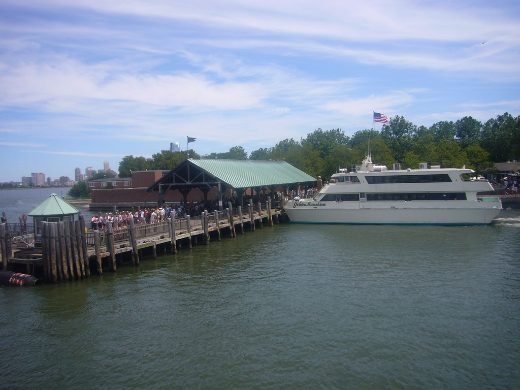 The dock of Liberty Island, from the Liberty Island ferry