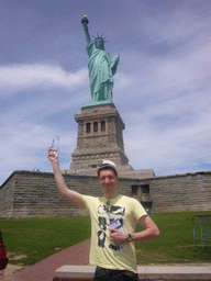 Tim at the Statue of Liberty