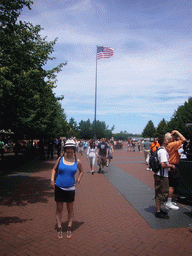 Miaomiao on Liberty Island