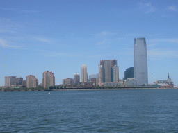 The skyline of Jersey City, from Ellis Island