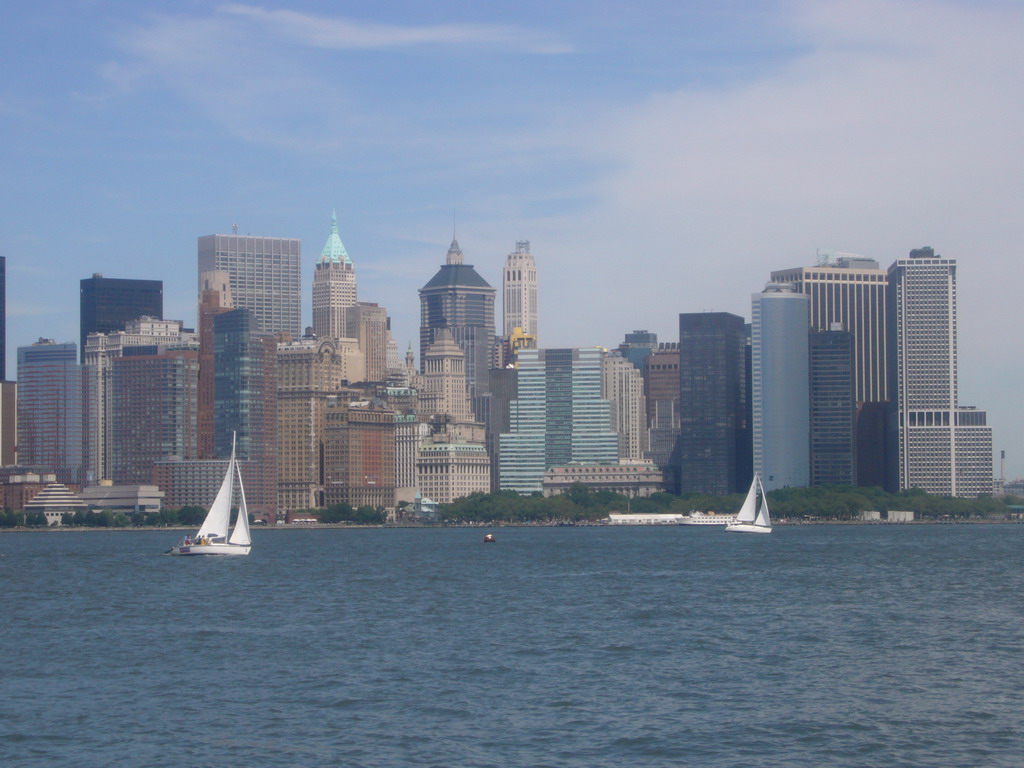 The skyline of Manhattan, from Ellis Island