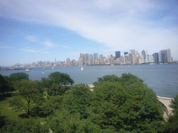 The skyline of Manhattan, from the Ellis Island Immigration Museum