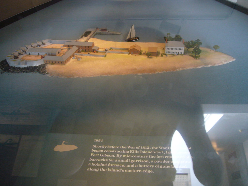 Scale model of the Ellis Island Immigration Museum of 1854