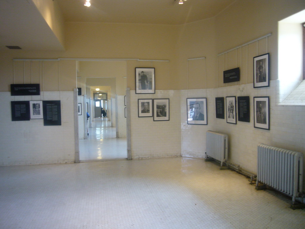 Room with photos on the wall in the Ellis Island Immigration Museum