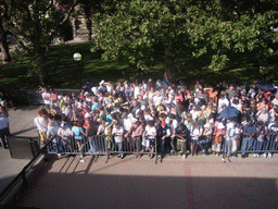 Waiting line at Ellis Island, from the Ellis Island ferry