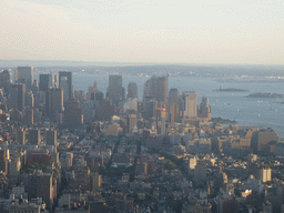 The South side of Manhattan, Liberty Island and Ellis Island, from the Empire State Building