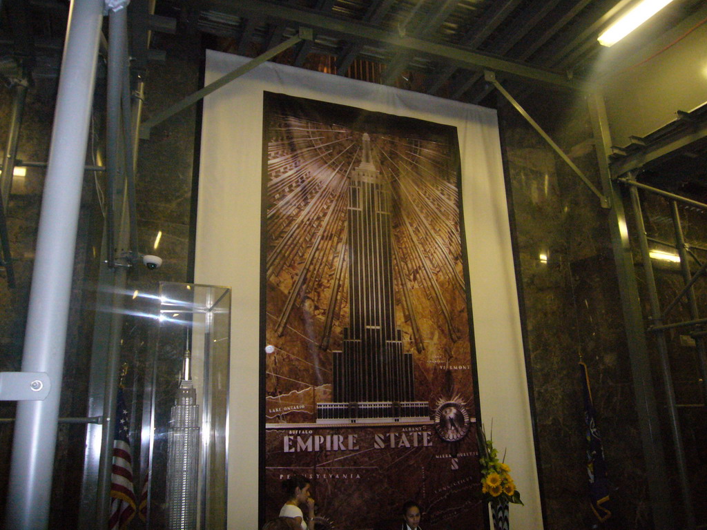 Aluminum relief in the lobby of the Empire State Building
