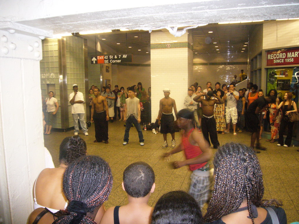 Breakdancing in the Times Square/42nd Street subway station