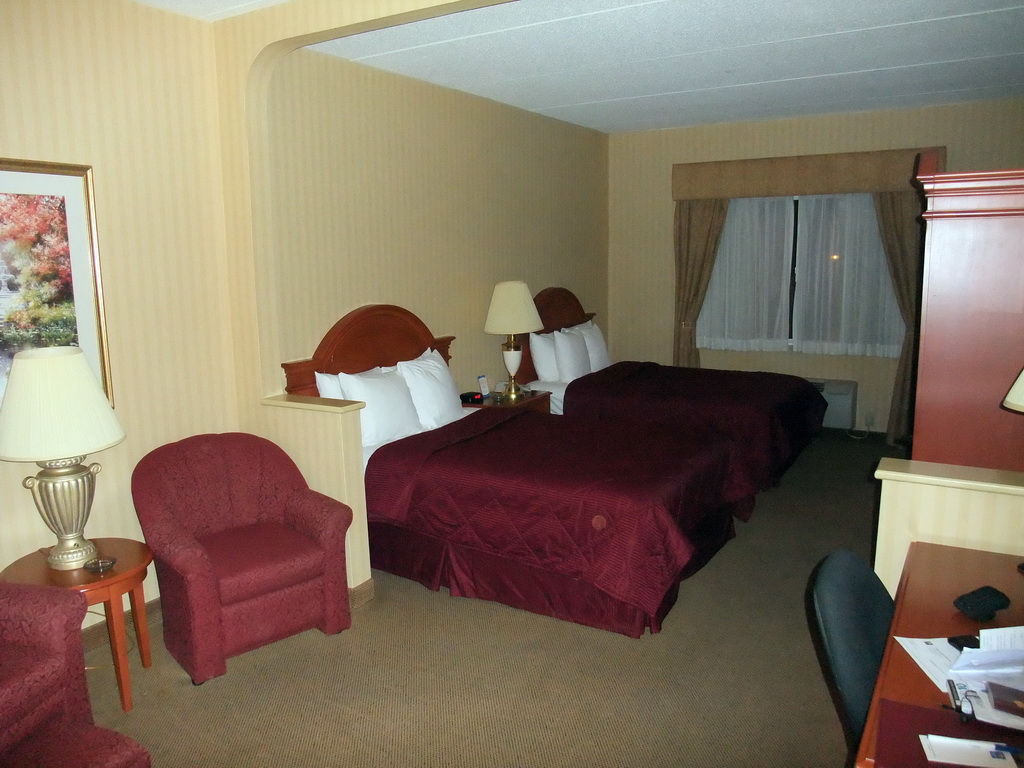 My room in the Comfort Inn & Suites Hotel in Hawthorne