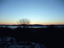 The towns of Ossining and Sparta and the Tappan Zee sea, viewed from the Philips Research offices in Briarcliff Manor, at sunset