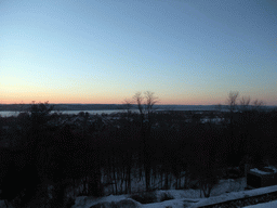 The towns of Ossining and Sparta and the Tappan Zee sea, viewed from the Philips Research offices in Briarcliff Manor, at sunset