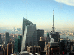 Skyline of Manhattan with the Bank of America Tower and the Condé Nast Building, viewed from the `Top of the Rock` Observation Deck at the GE Building of Rockefeller Center