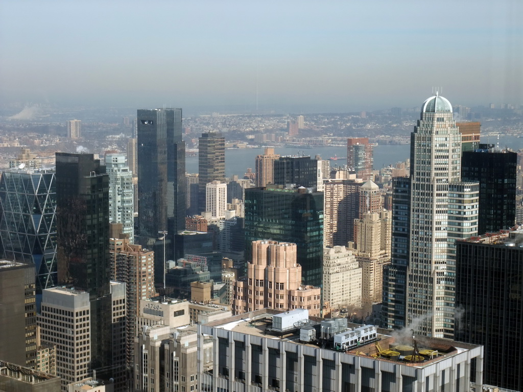 CitySpire Center and surroundings, viewed from the `Top of the Rock` Observation Deck at the GE Building of Rockefeller Center