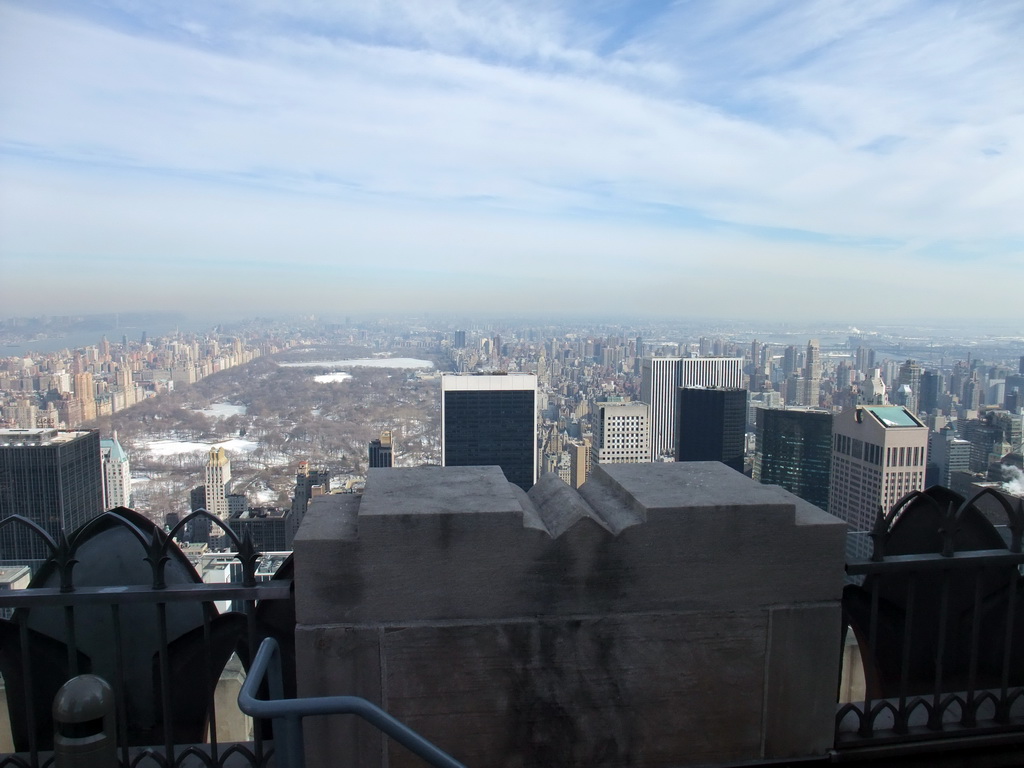 Central Park and surroundings, viewed from the `Top of the Rock` Observation Deck at the GE Building of Rockefeller Center