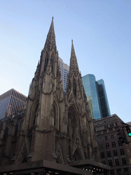 Northwest side of Saint Patrick`s Cathedral