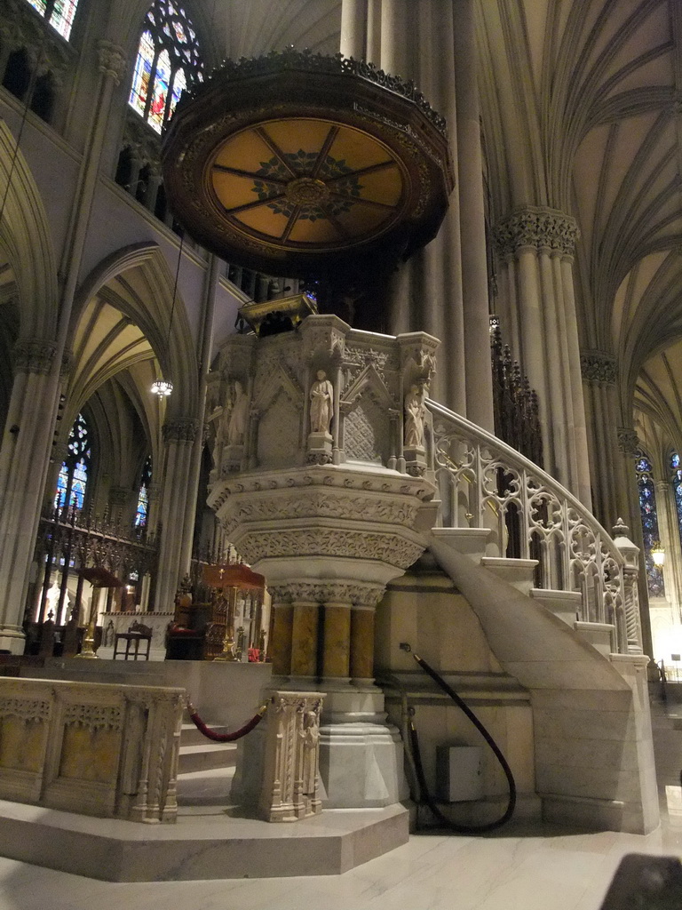 The pulpit at Saint Patrick`s Cathedral