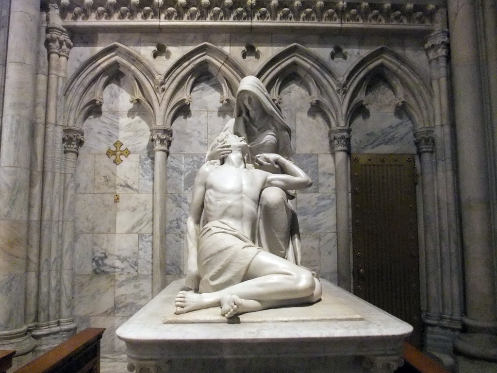 Sculpture `Pietà` by Araldo Perugi at Saint Patrick`s Cathedral