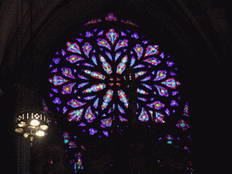 The rose window at Saint Patrick`s Cathedral