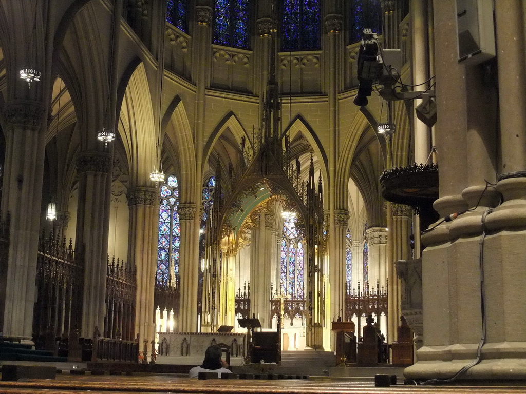 The high altar with baldachin at Saint Patrick`s Cathedral