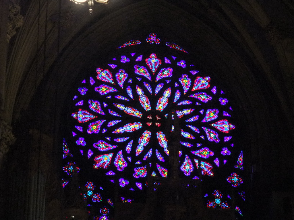 The rose window at Saint Patrick`s Cathedral